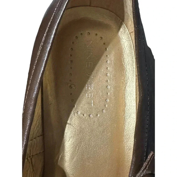 Nine West Women's Brown Leather Upper Mary Jane Platform Heels Size 8 - Picture 5 of 6